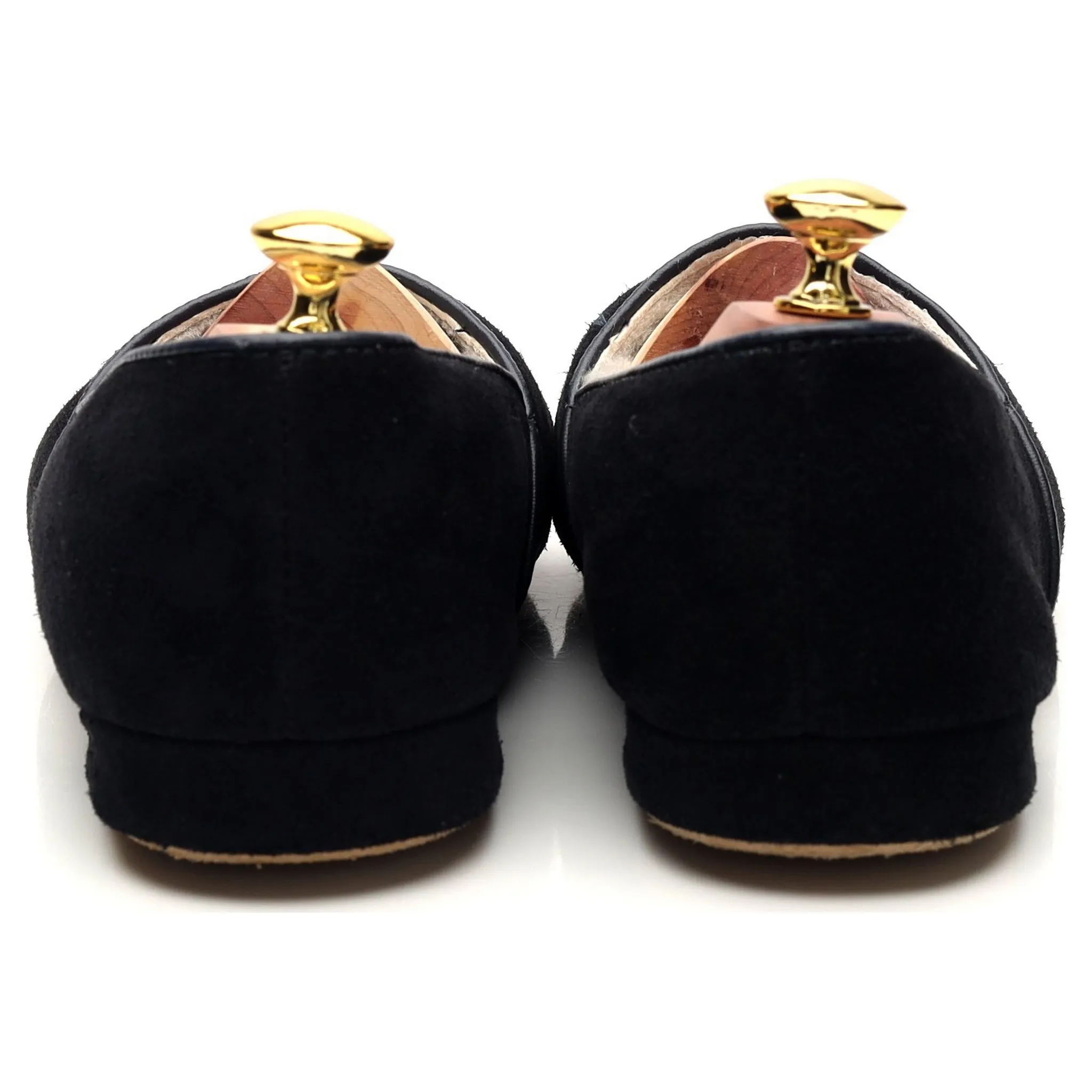 'Earl' Black Suede Slippers UK 7