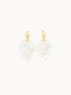 Earrings INDIA Mother of Pearl white Mother of Pearl