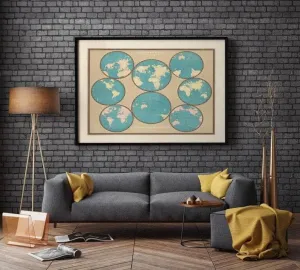 Earth Wall Poster| Vintage Decor