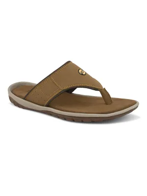 Elegant Tan Flip-Flop with Cushioned Footbed