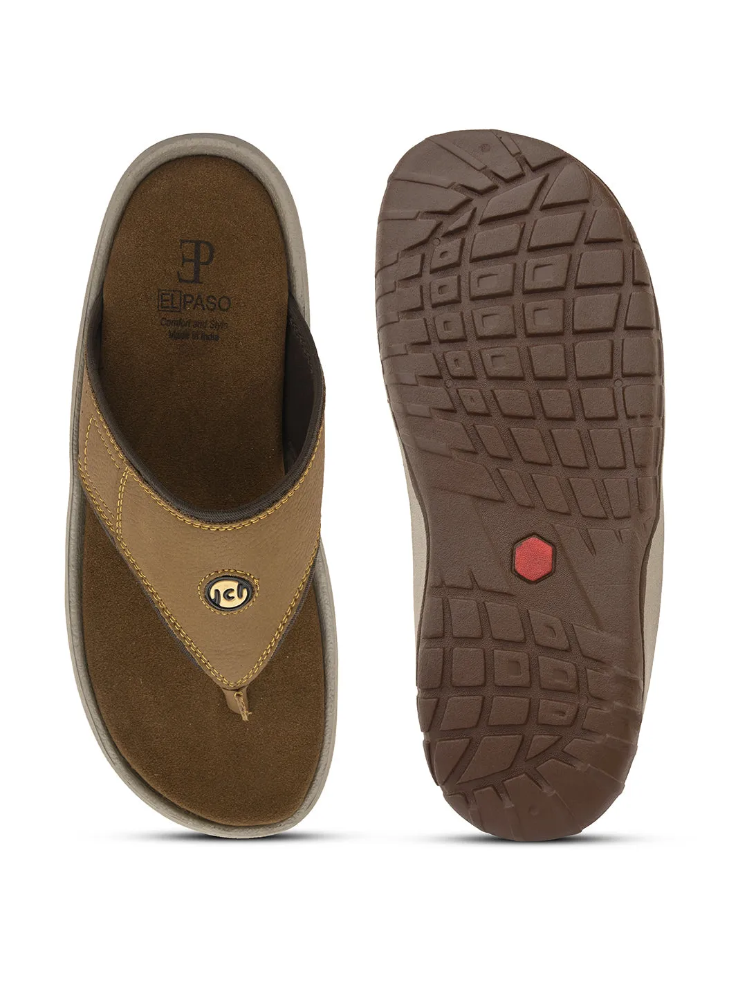 Elegant Tan Flip-Flop with Cushioned Footbed