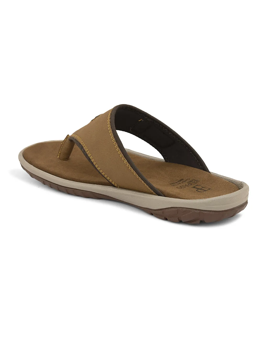 Elegant Tan Flip-Flop with Cushioned Footbed
