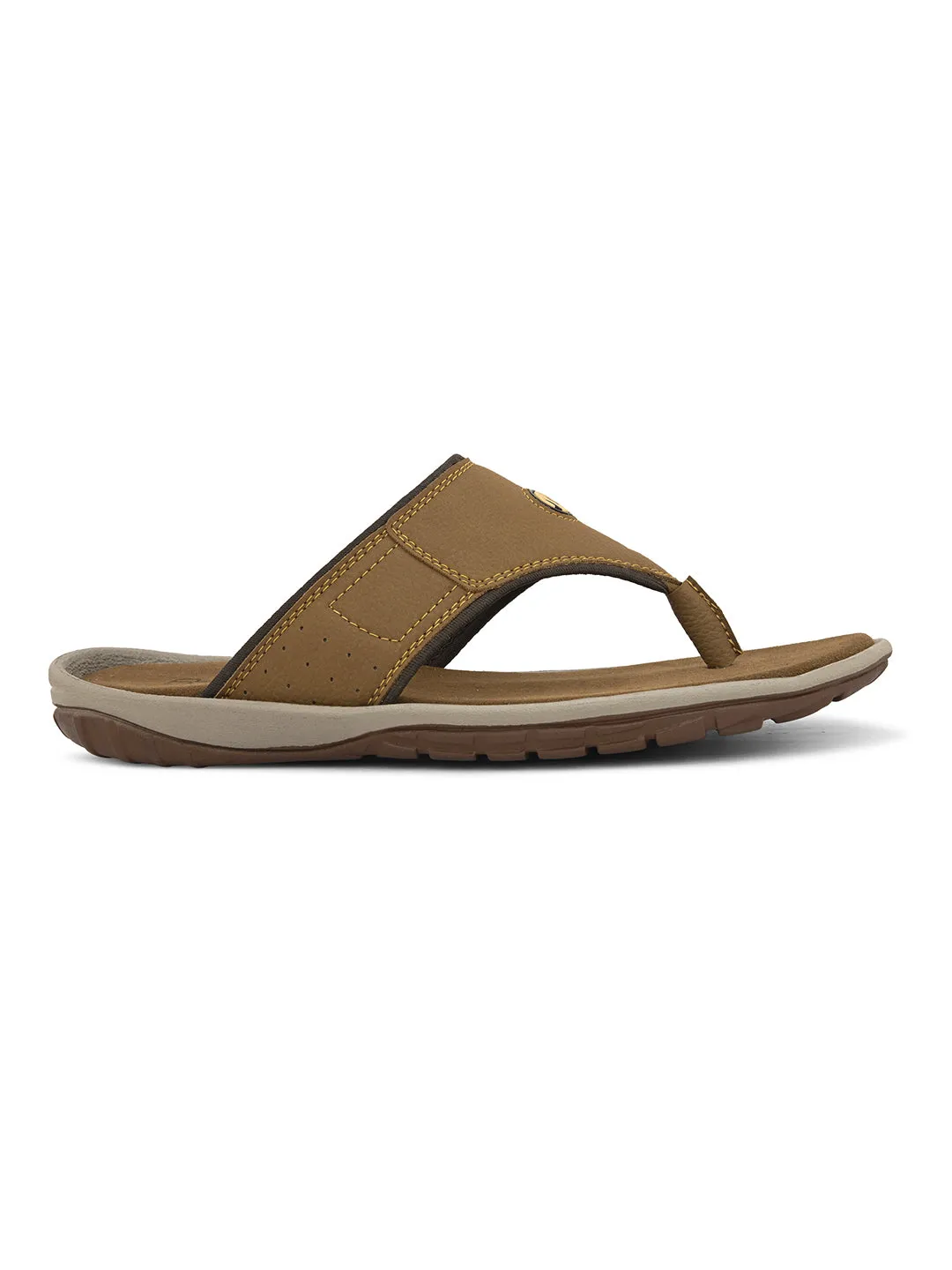 Elegant Tan Flip-Flop with Cushioned Footbed