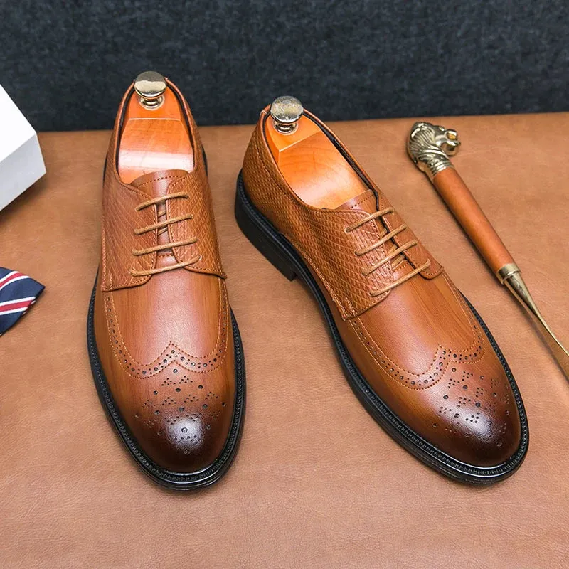 EliteFoot Herren British Business Freizeit Lederschuhe
