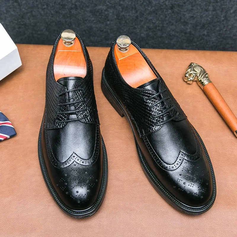 EliteFoot Herren British Business Freizeit Lederschuhe