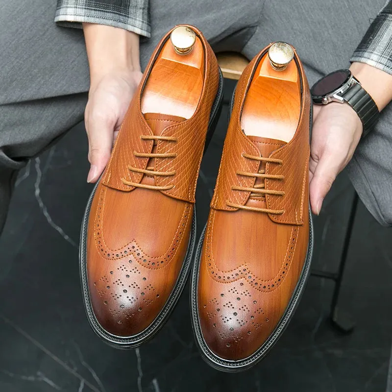 EliteFoot Herren British Business Freizeit Lederschuhe