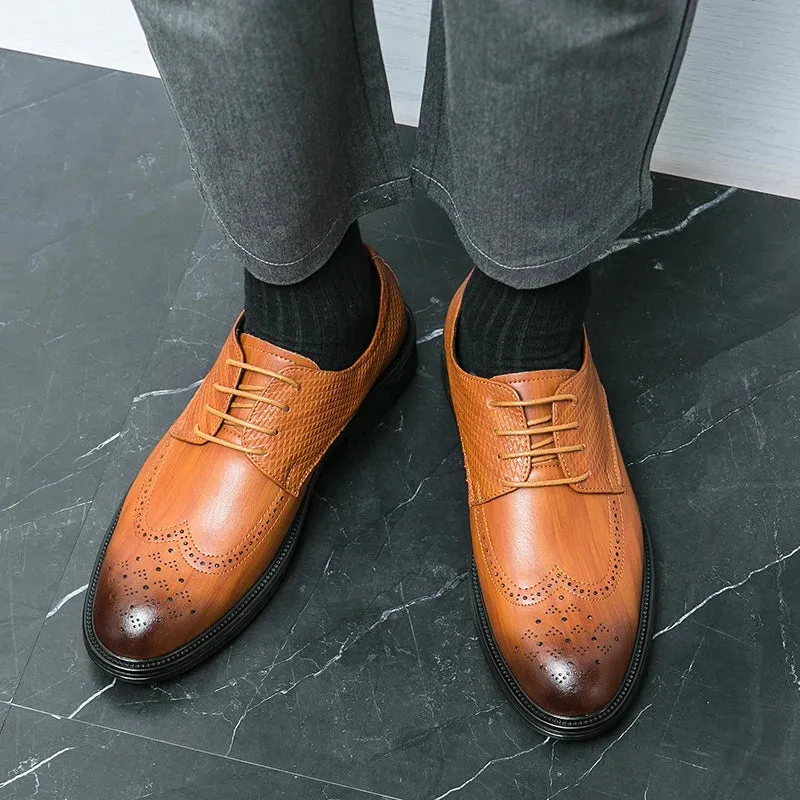 EliteFoot Herren British Business Freizeit Lederschuhe