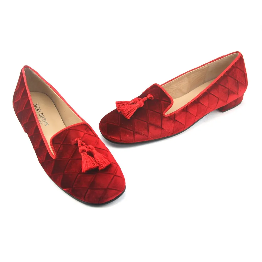 Eloise - Red Quilt Velvet