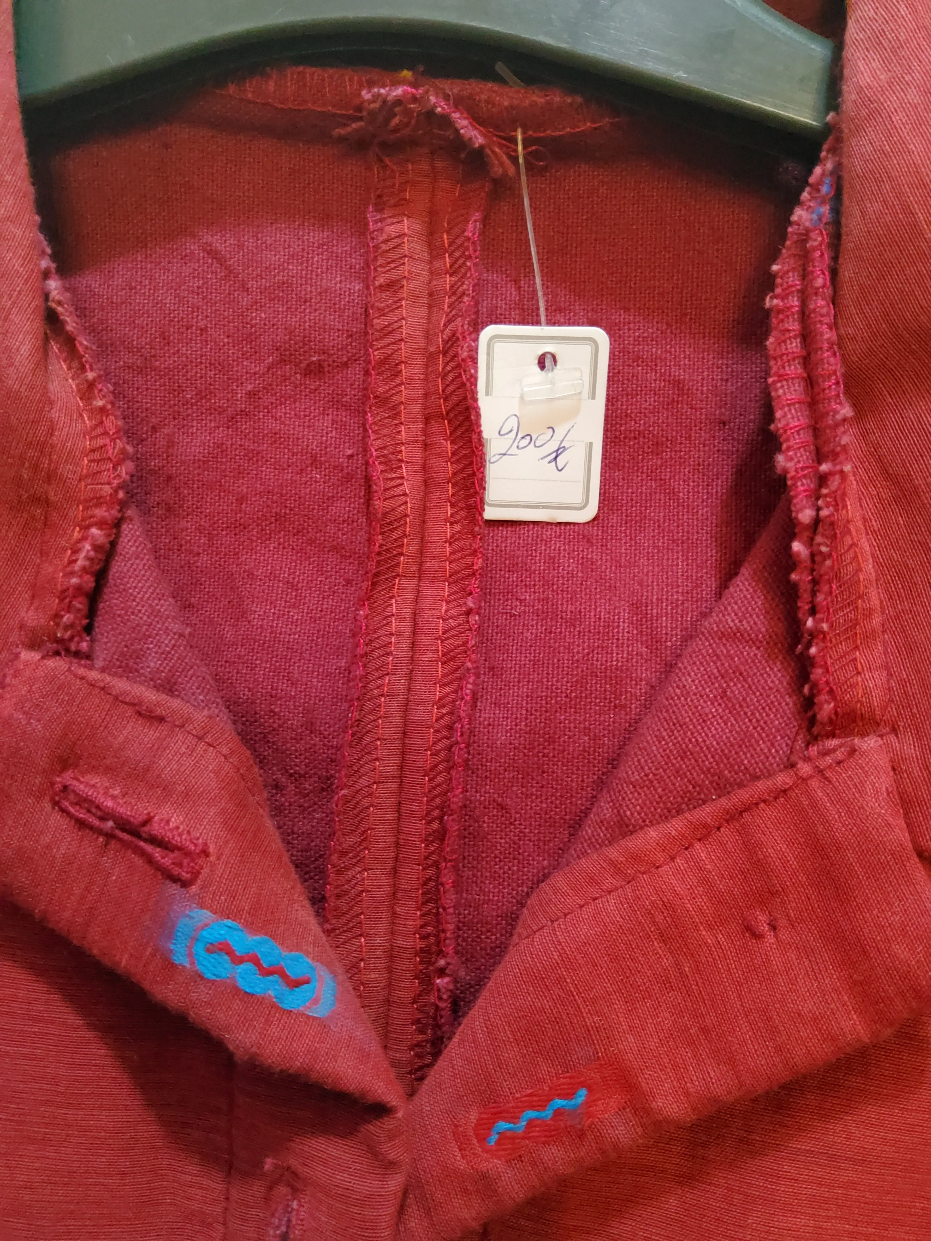 Embroidered canvas shirt
