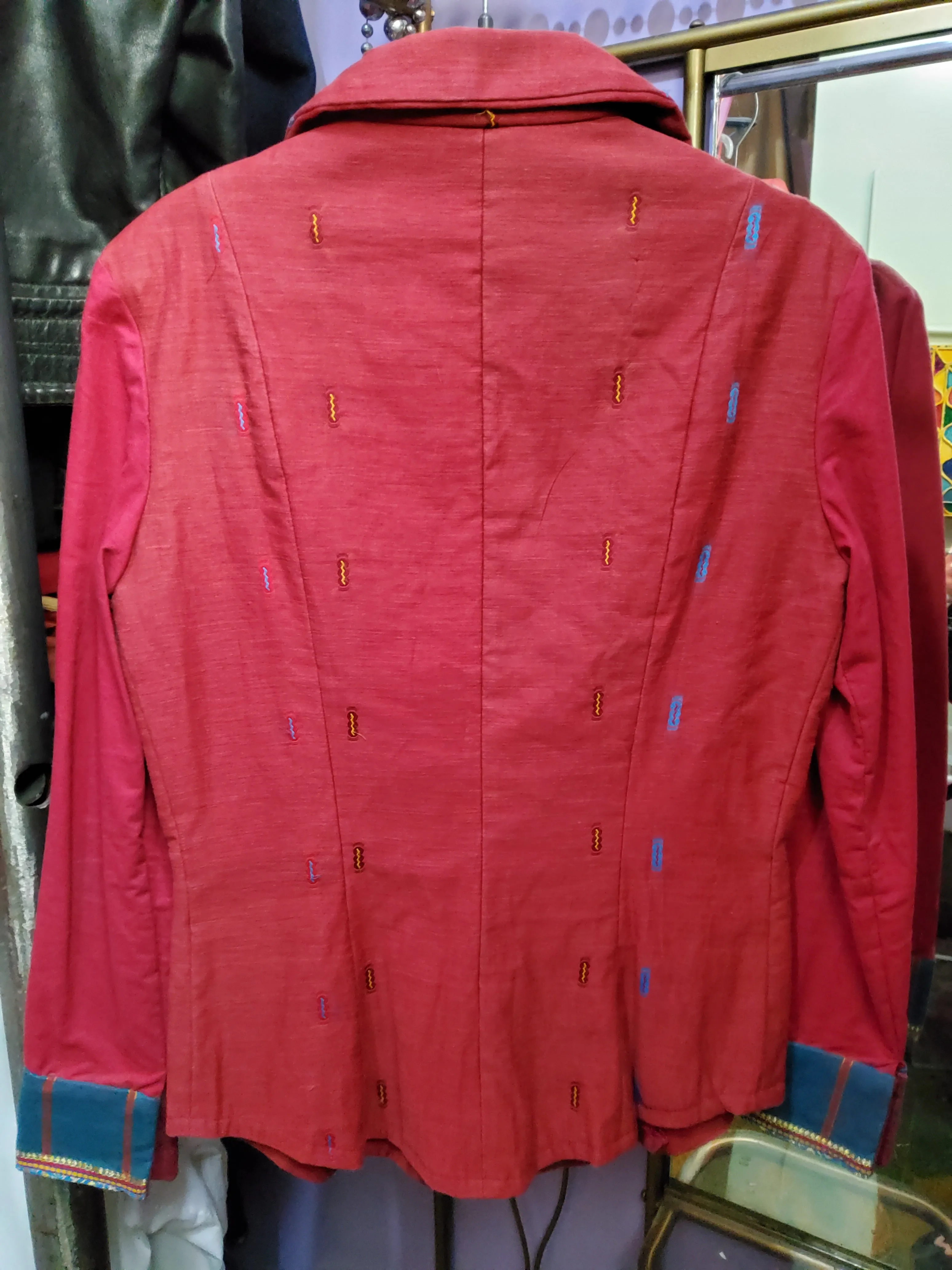 Embroidered canvas shirt
