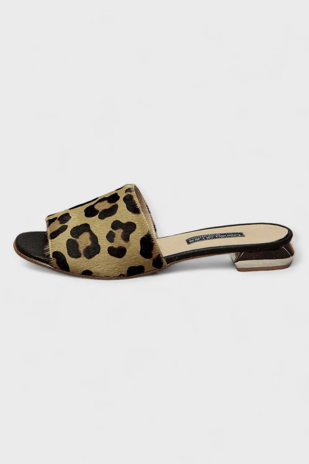 Emily Leopard Print Pony Hair Slide Sandal