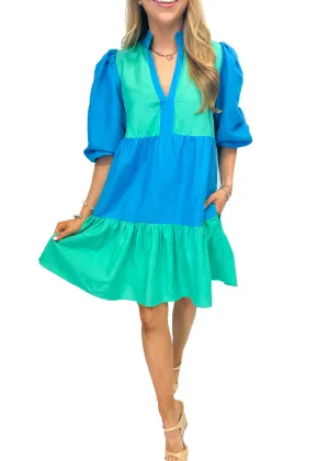 Emily McCarthy Frankie Dress - Lakeside Colorblock