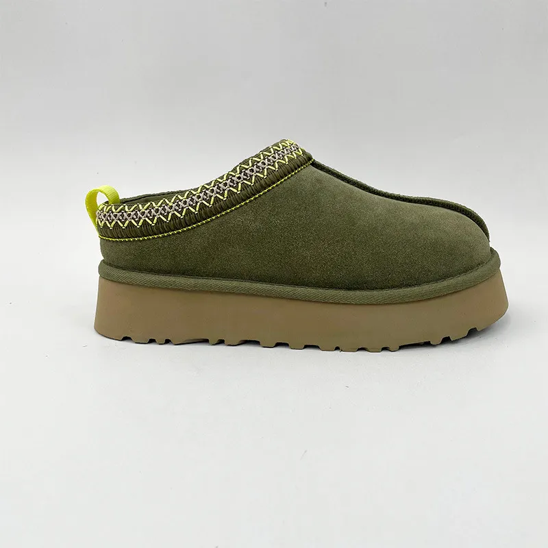 Ethnic Style Winter Slippers with Real Wool Lining