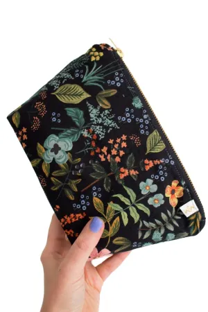 Evening Wildflower Canvas Mini Maxx Cosmetic Bag