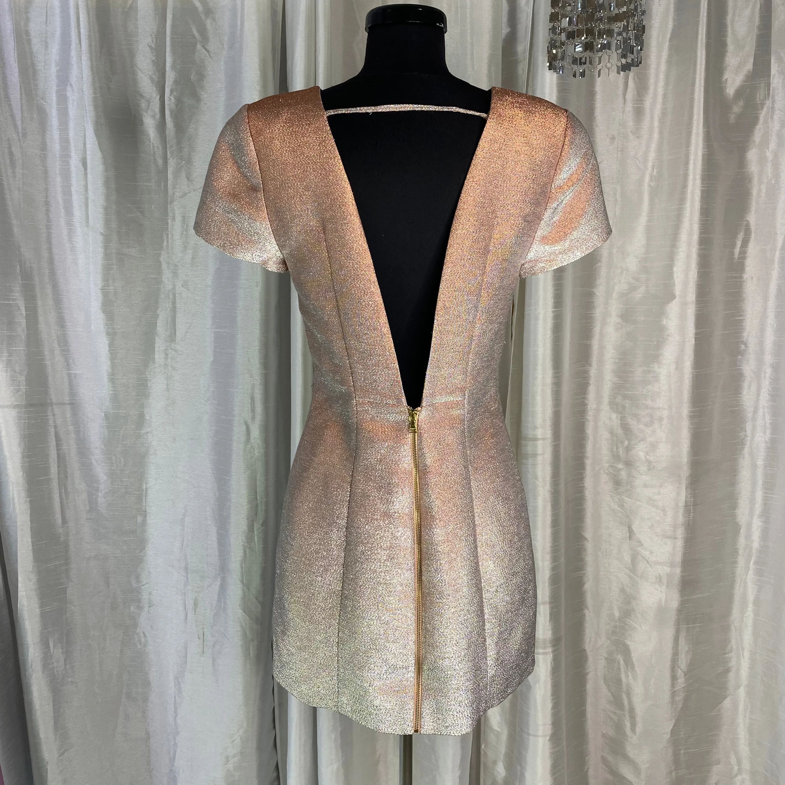 EXPRESS Short Cocktail Dress Rose Gold Size 8