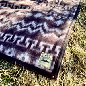 Extra Large Waxed Canvas and Alpaca Wool Lined Bushcraft Ground Cloth