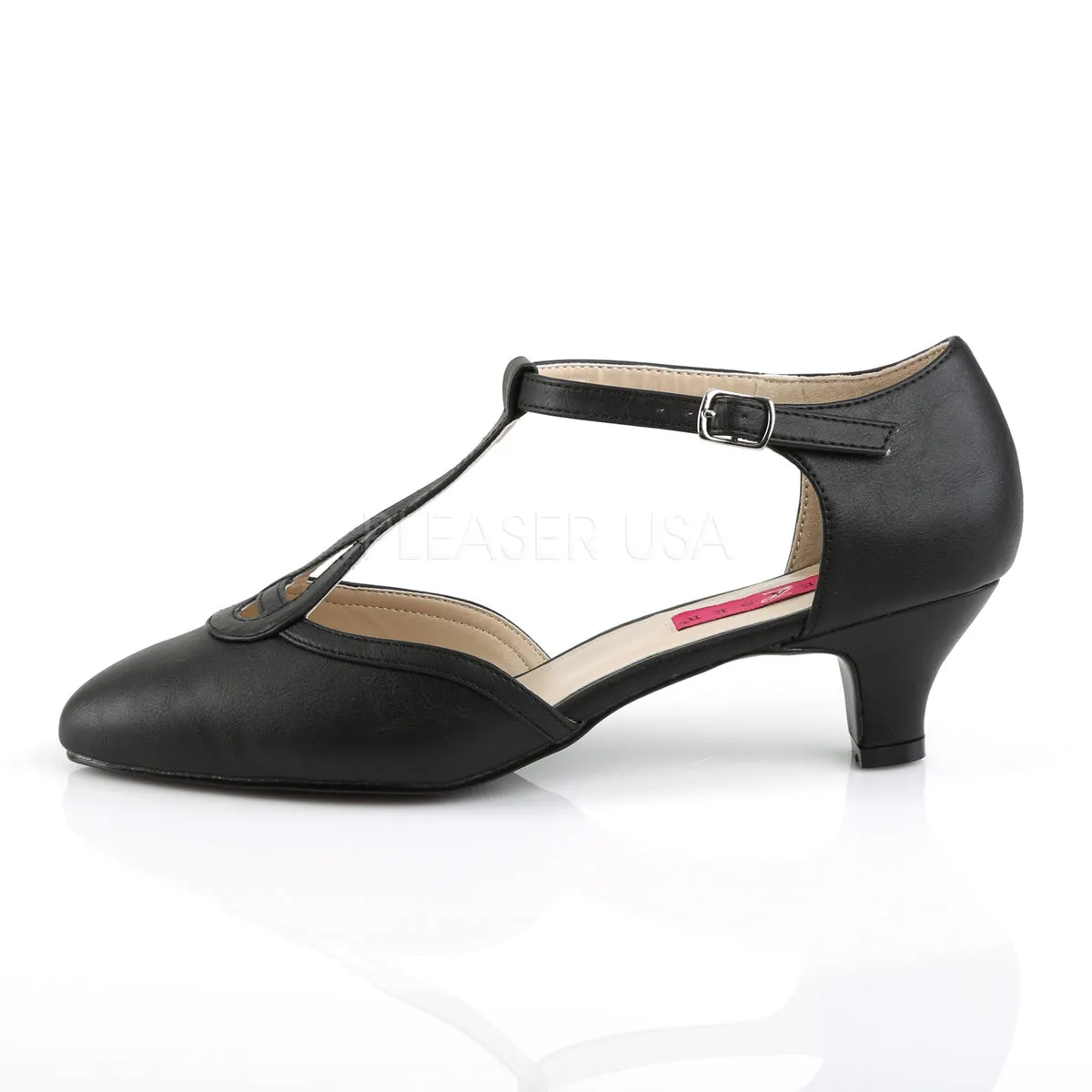 FAB-428  Black Faux Leather