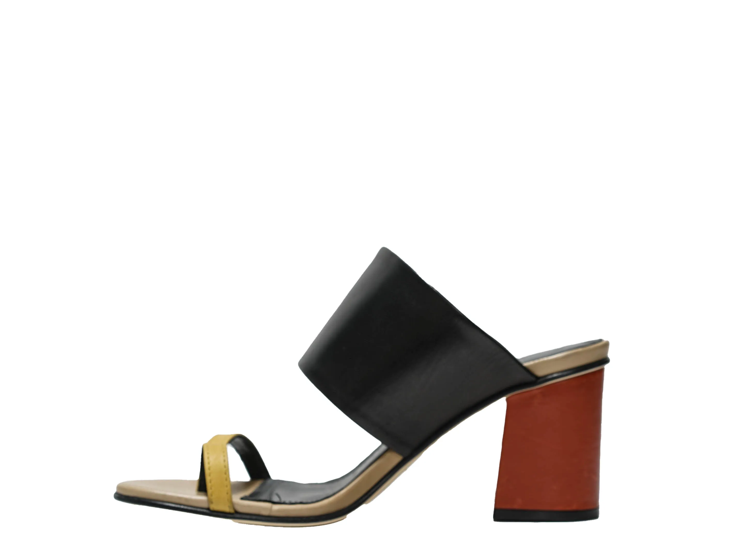 Fabio Rusconi Women's Black Leather Sandal Moira