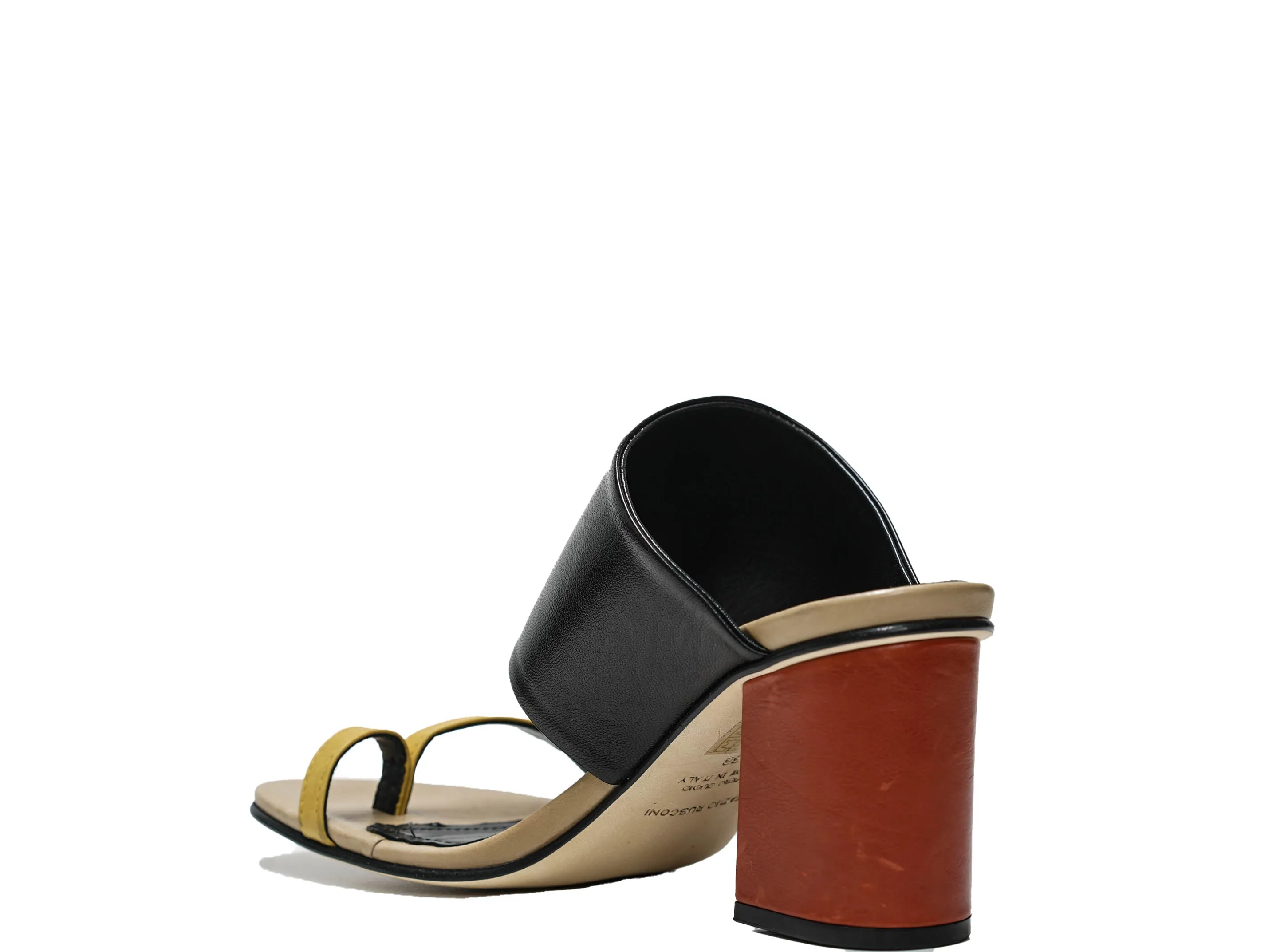 Fabio Rusconi Women's Black Leather Sandal Moira