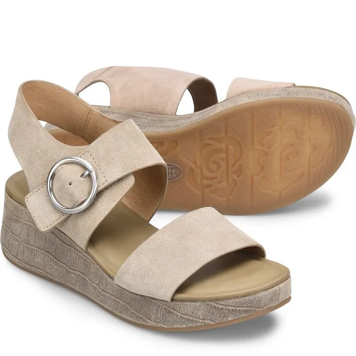 Faedra flatform sandals in light grey
