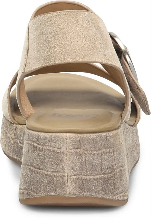 Faedra flatform sandals in light grey