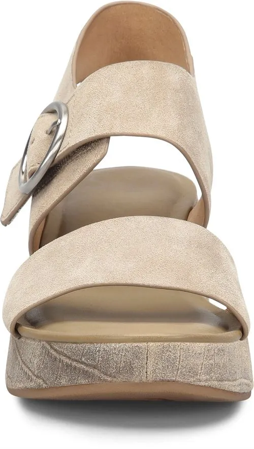 Faedra flatform sandals in light grey