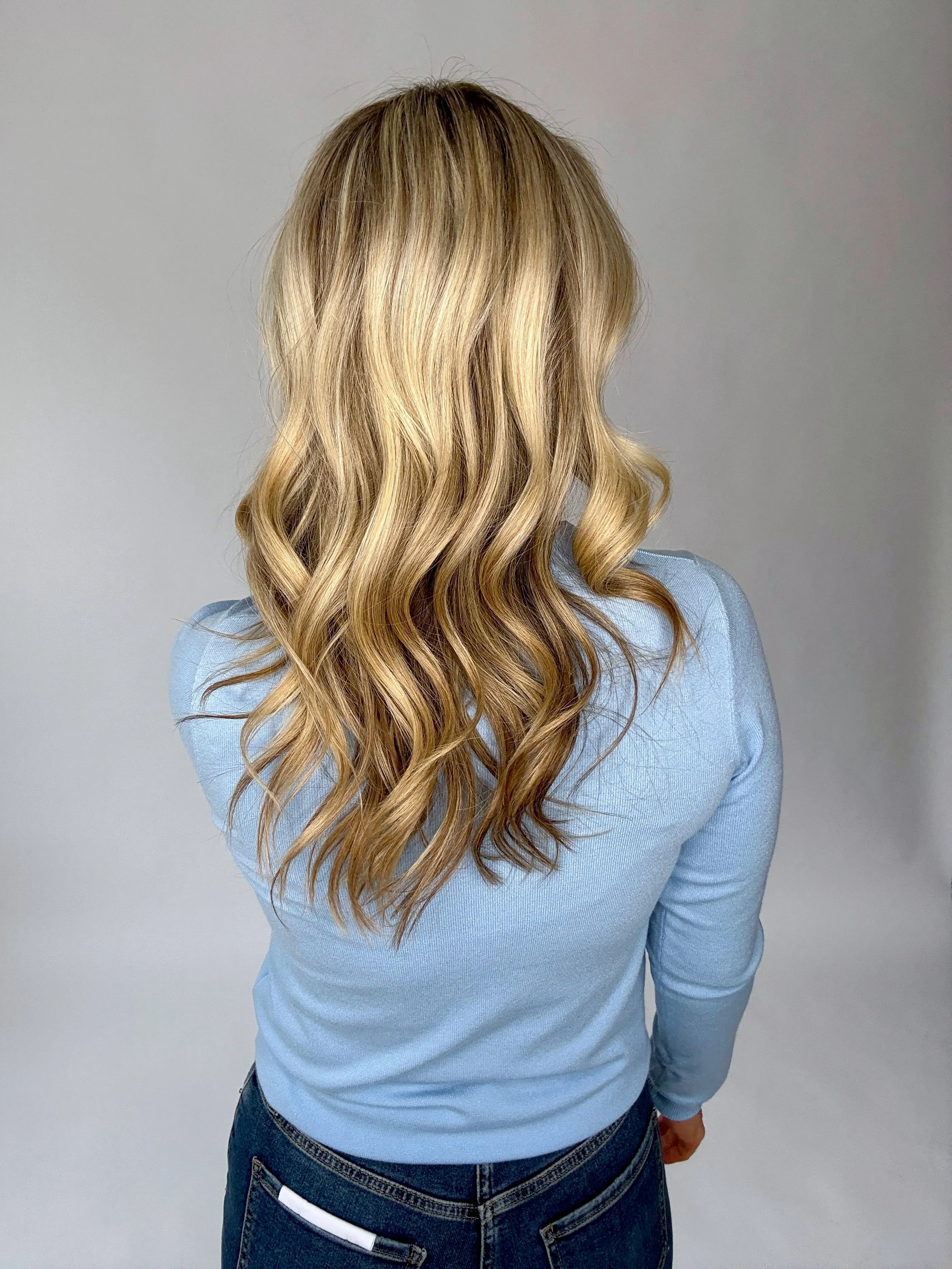 Falling For You Lightweight Sweater - Sky