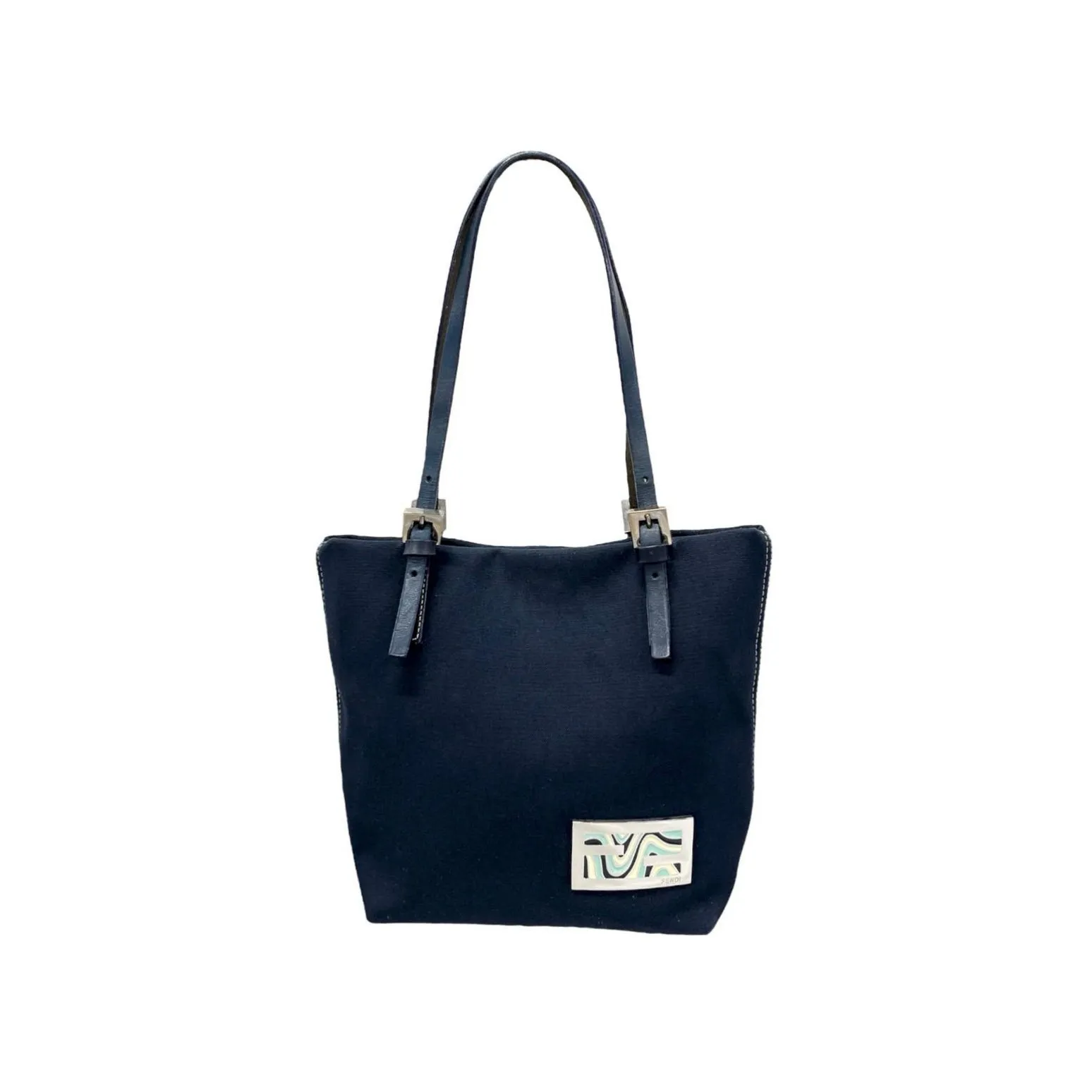 Fendi Blue Canvas Mini Bag