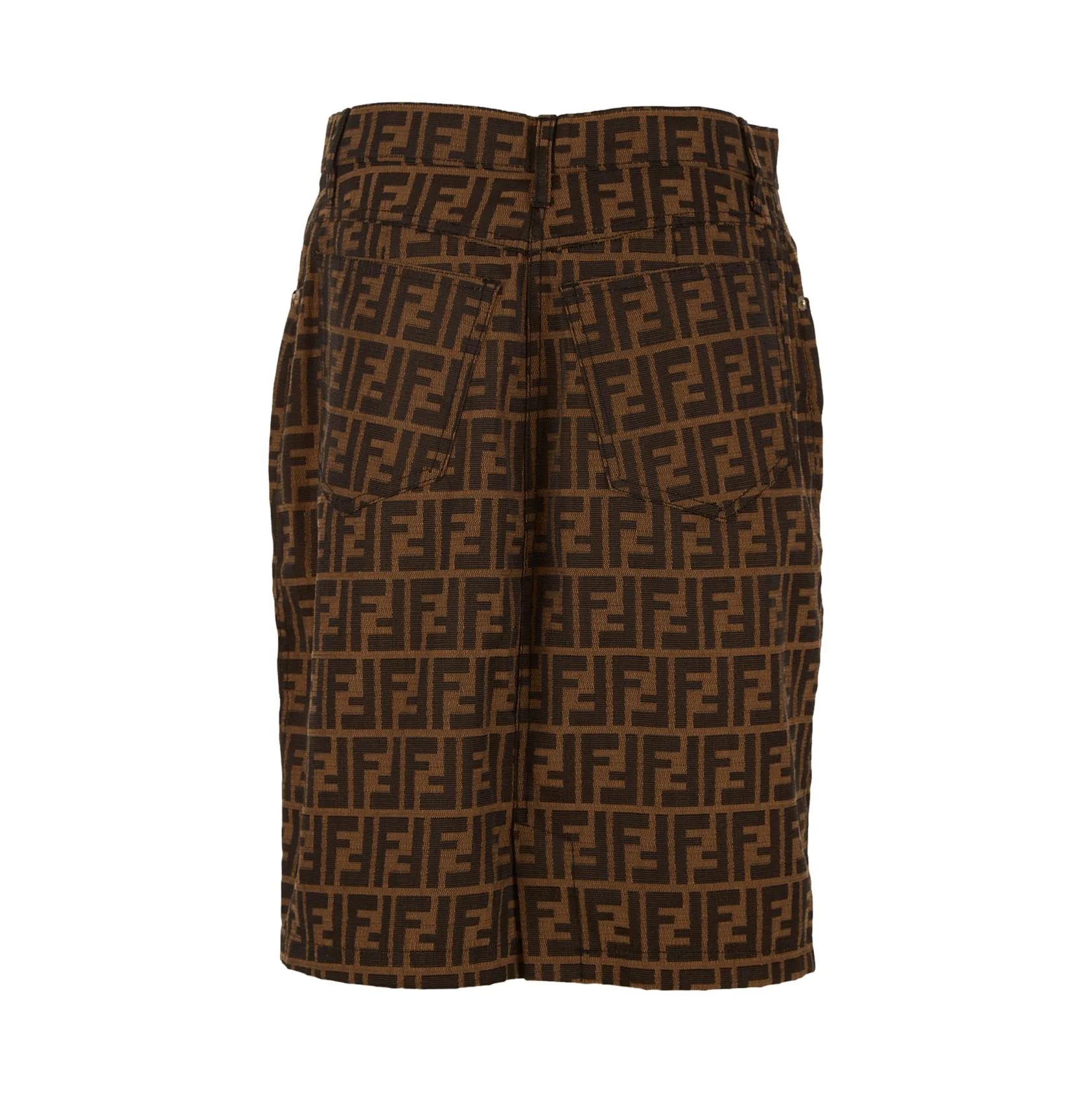 Fendi Brown Logo Skirt