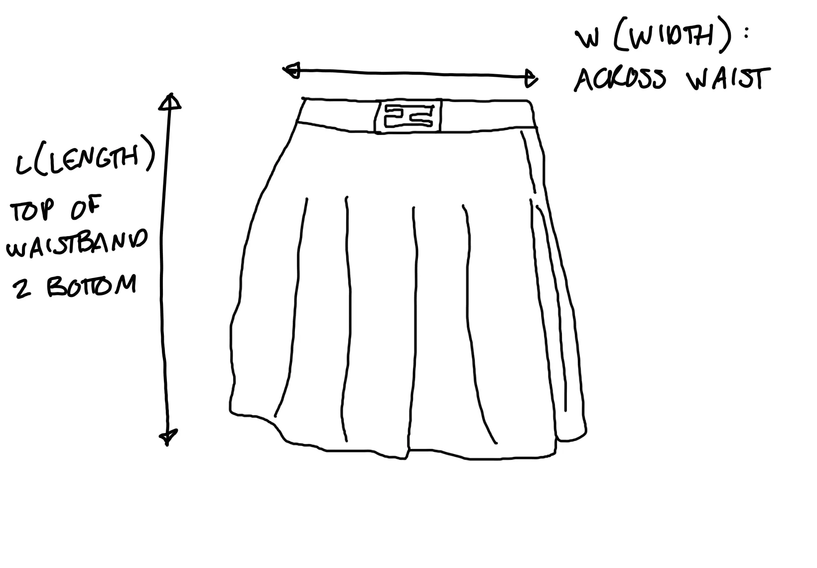 Fendi Brown Logo Skirt