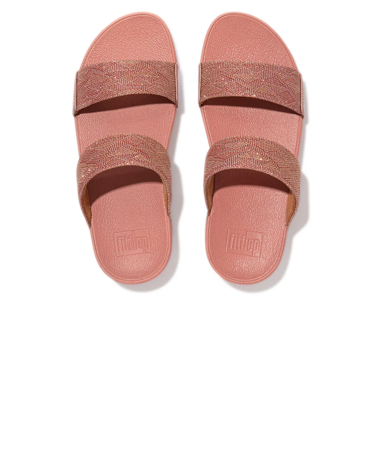 FitFlop Lulu Glitz Slides Pink