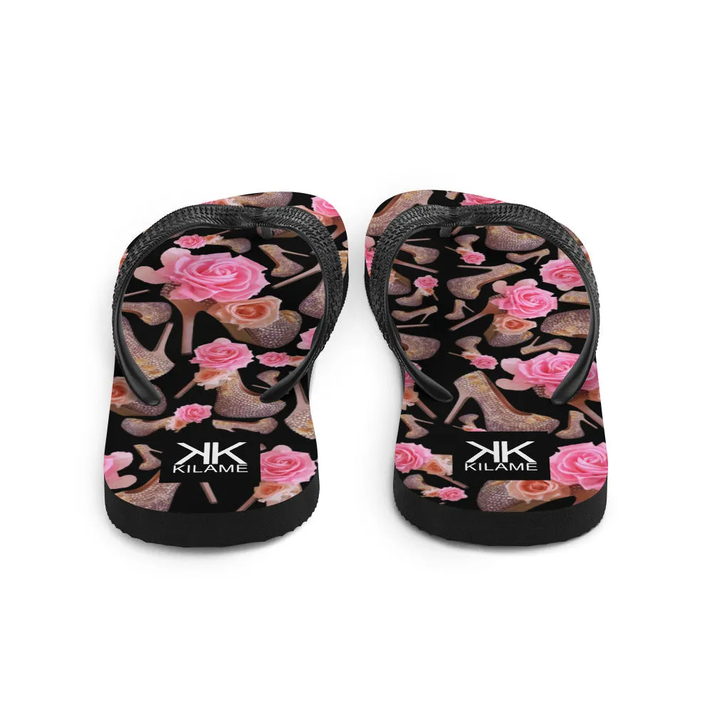 Flip-Flops 'Rose pink flower'