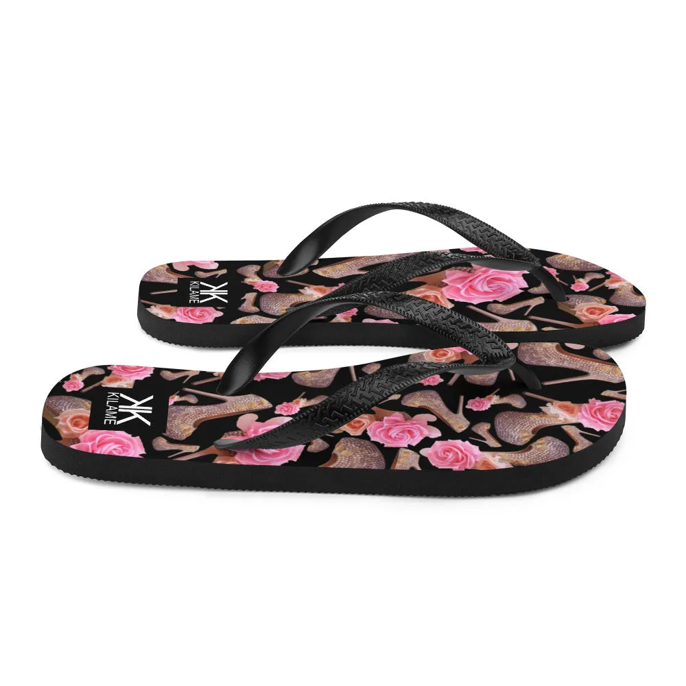 Flip-Flops 'Rose pink flower'