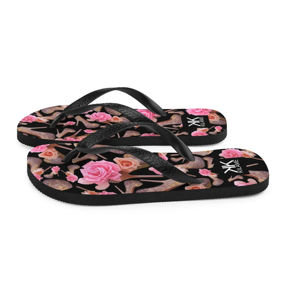 Flip-Flops 'Rose pink flower'