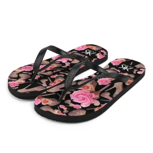 Flip-Flops 'Rose pink flower'
