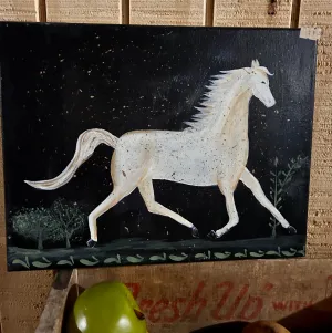 Folk Horse on Canvas