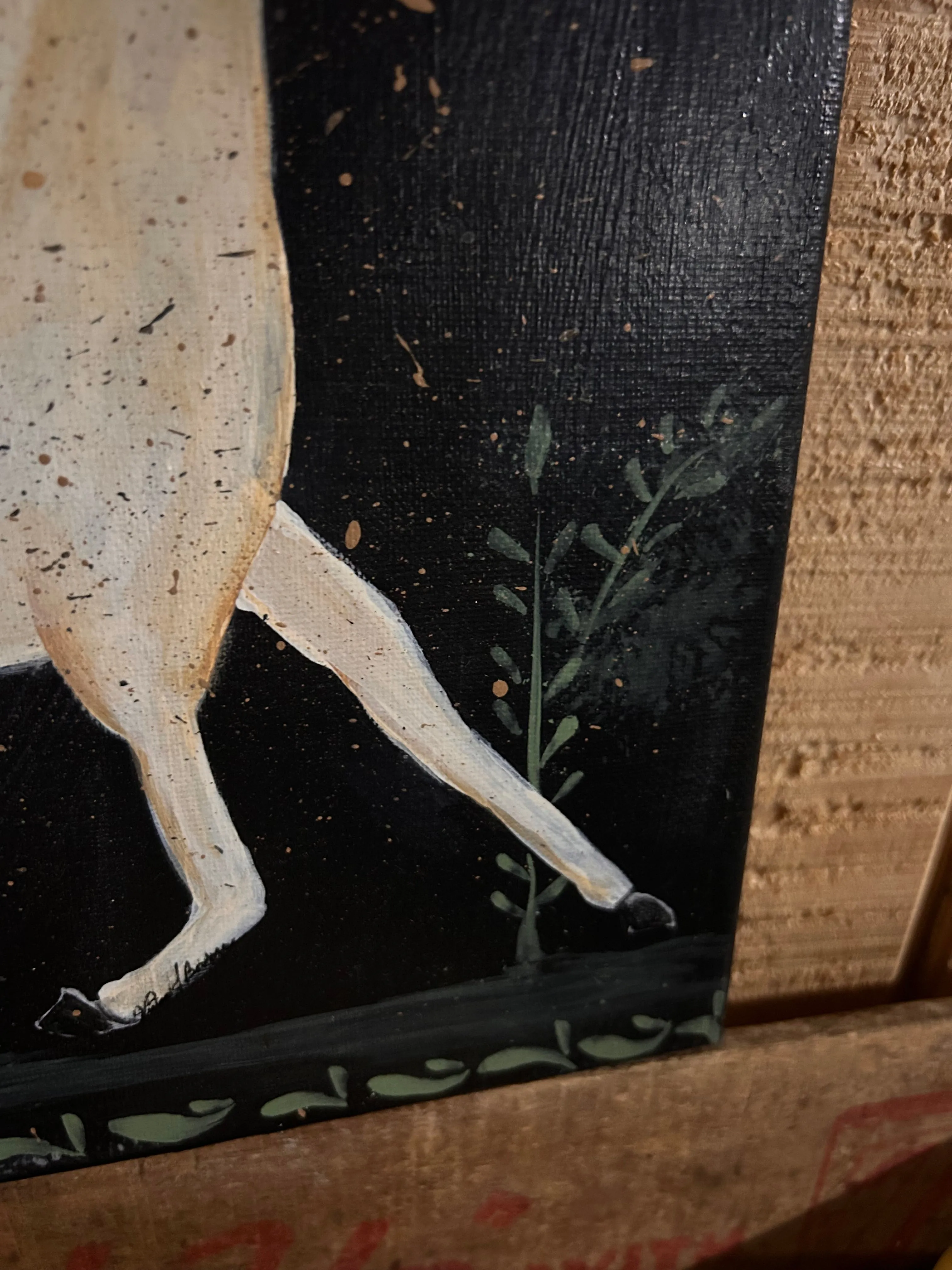 Folk Horse on Canvas