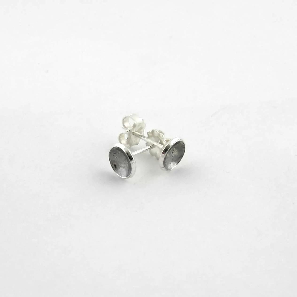 Full Set of Silver Cup Earrings