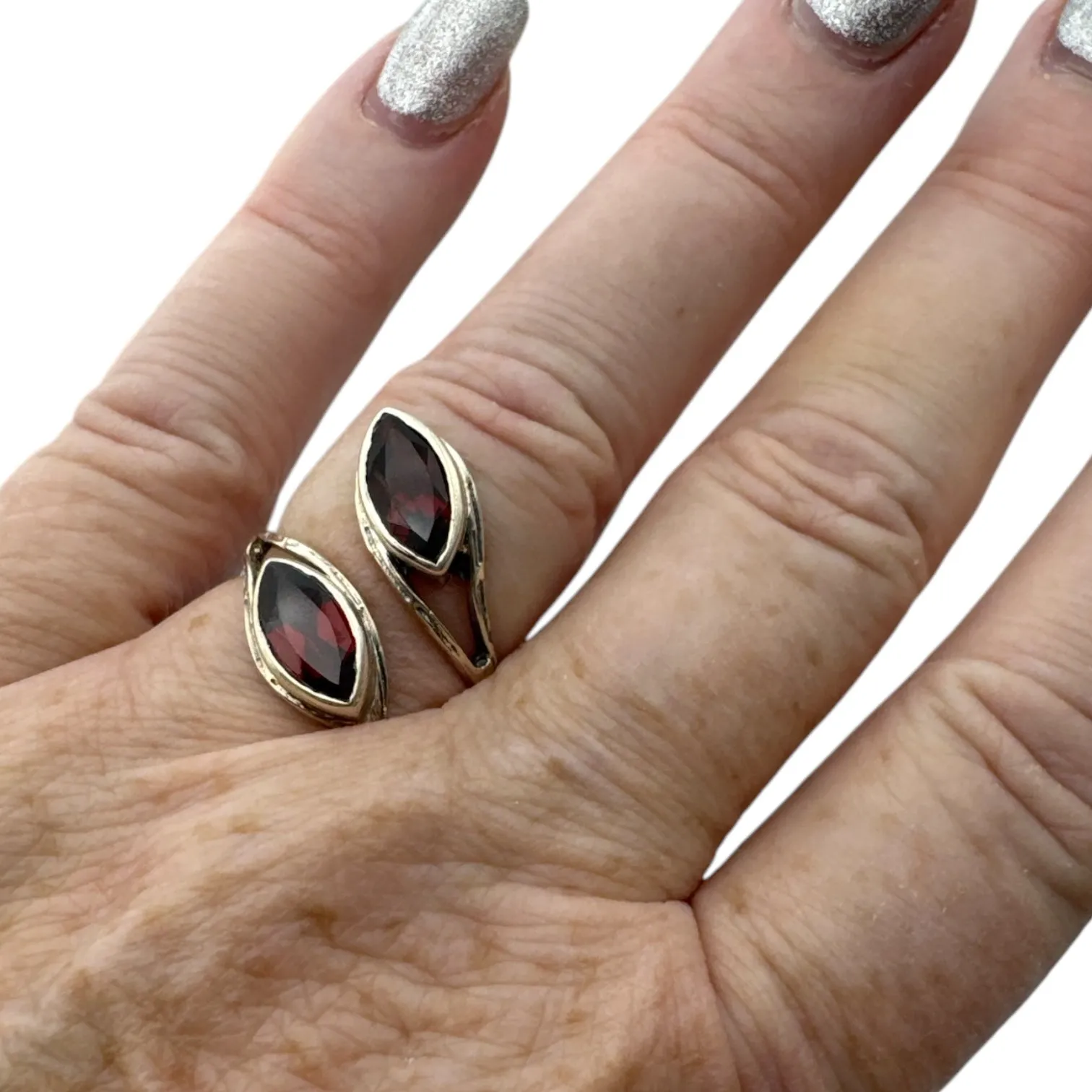 Garnet Solid 925 Sterling Silver Ring