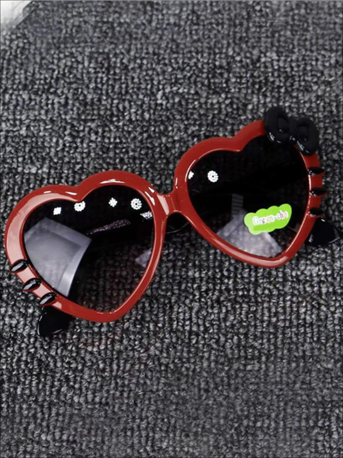 Girls Heart Shaped Sunglasses With Bow