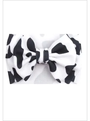 Girls Makin’ A Statement Cow Print Bow Headband