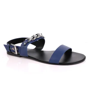 Giuseppe Zanotti Zak Chain Leather Sandals - Blue