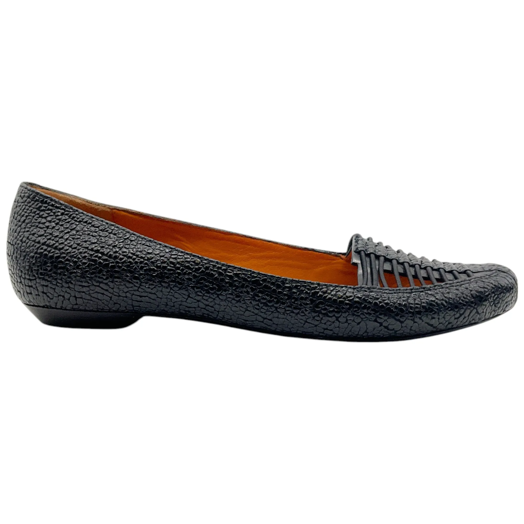 Givenchy Black Leather Caged Toe Flats