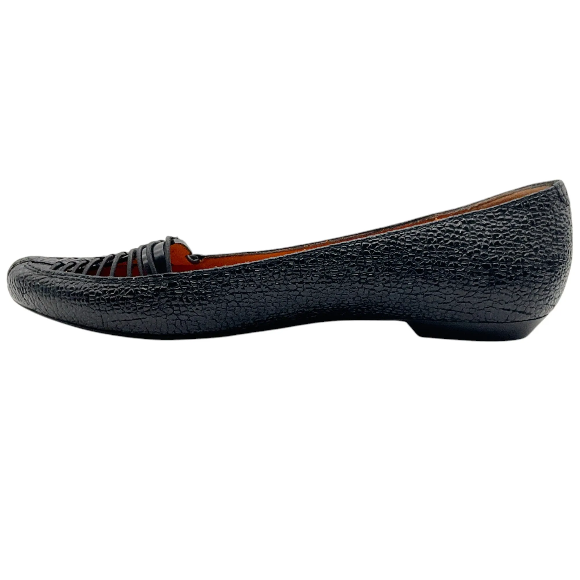 Givenchy Black Leather Caged Toe Flats