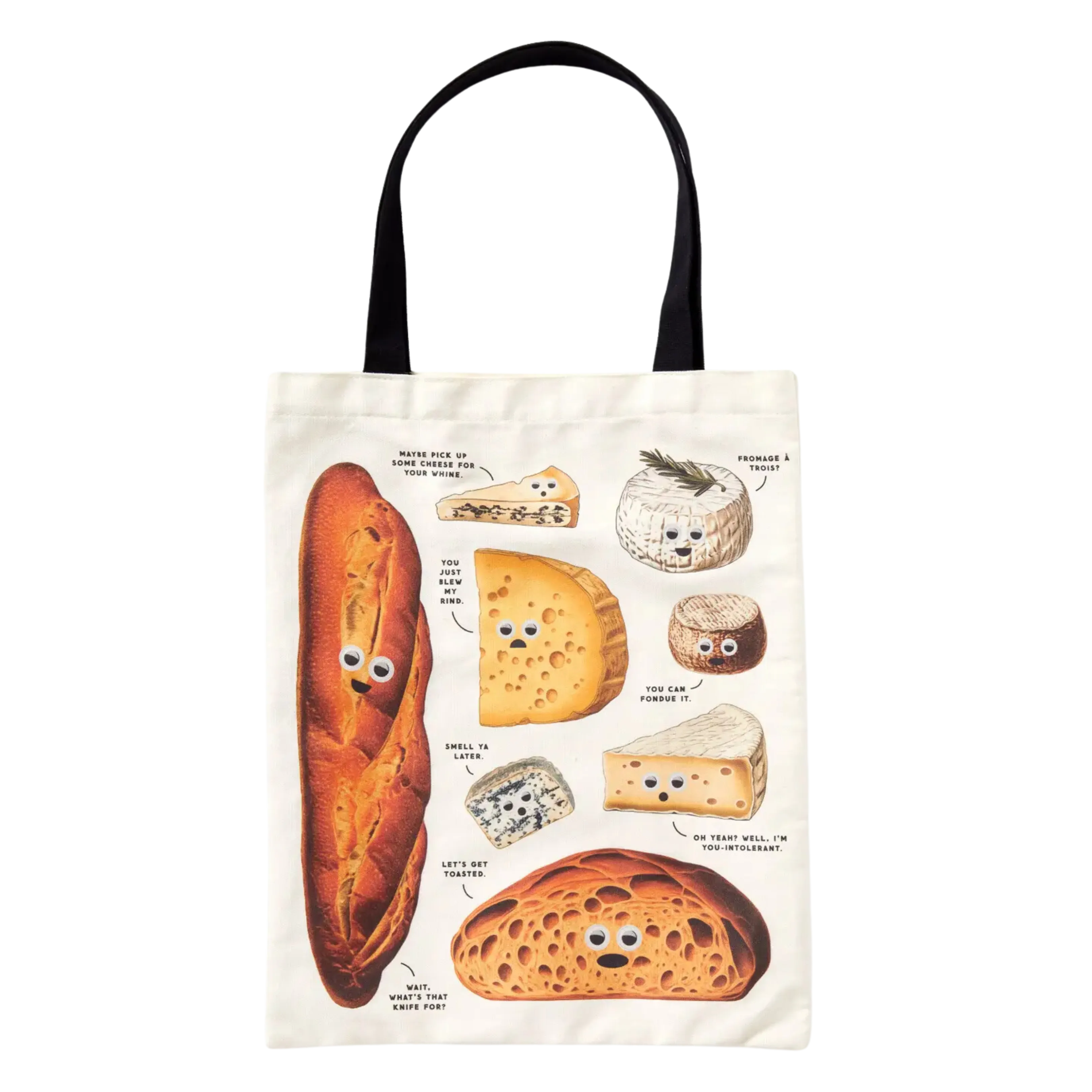 Googly Food Canvas Tote