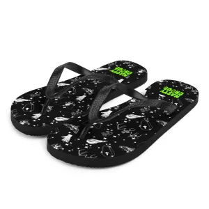 Gothic Pattern Flip-Flops All Over Print