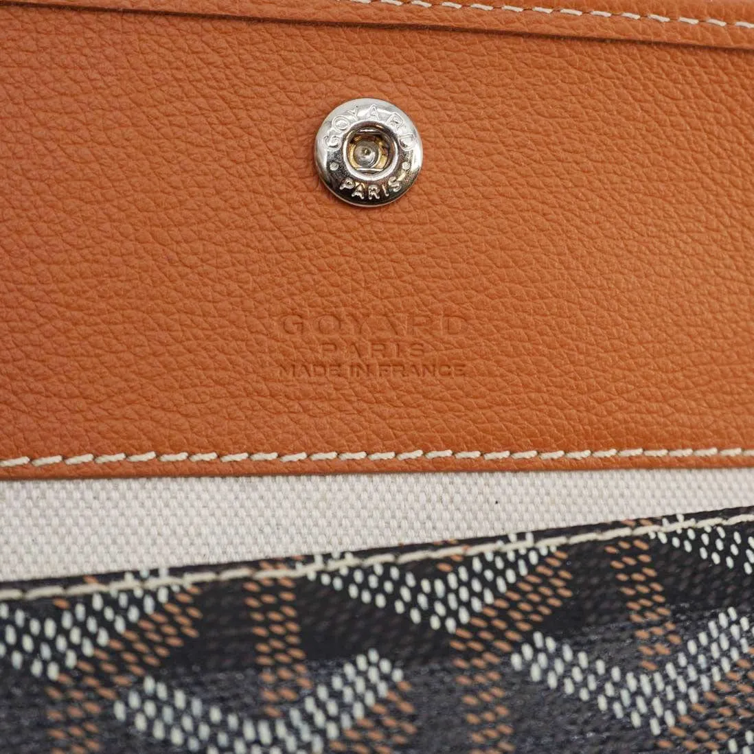 GOYARD Saint Louis Canvas Tote Shoulder Bag Brown