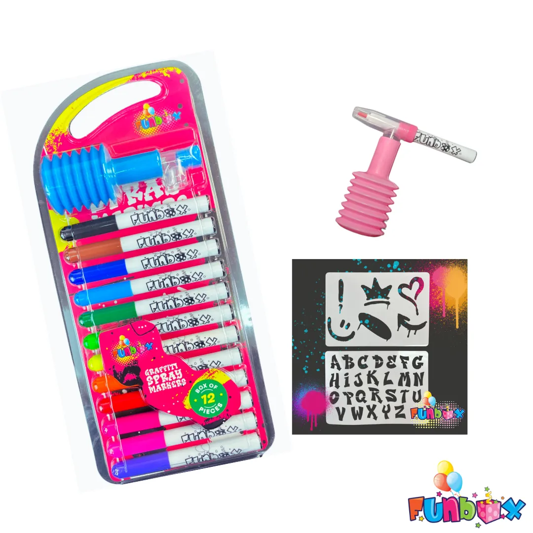 Graffiti Spray Markers With Stencils