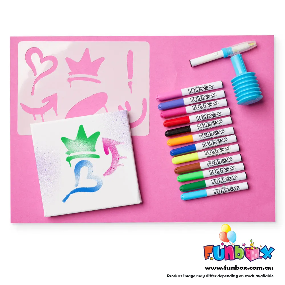 Graffiti Spray Markers With Stencils