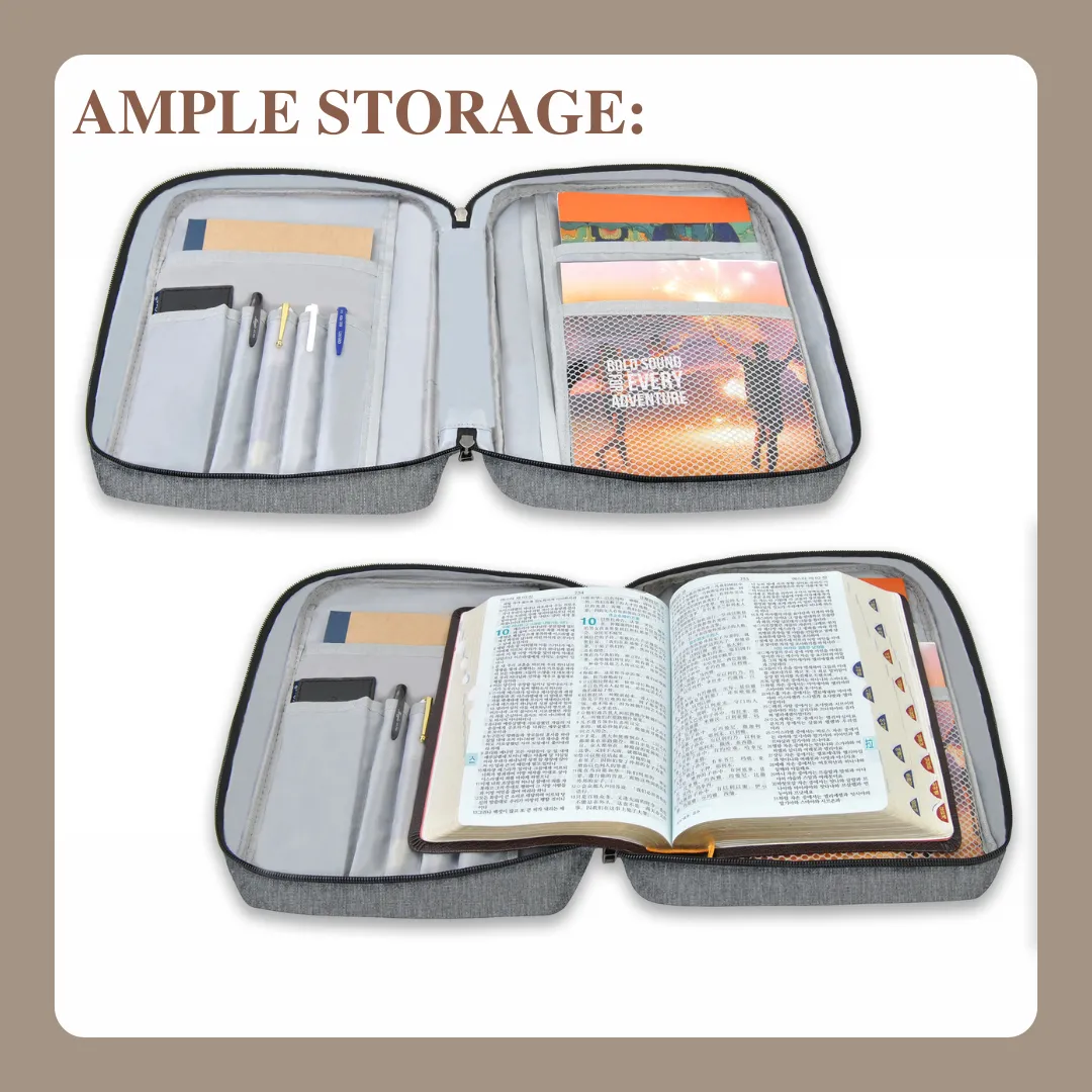 Gray and Black NGIL Canvas Bible Case Cover